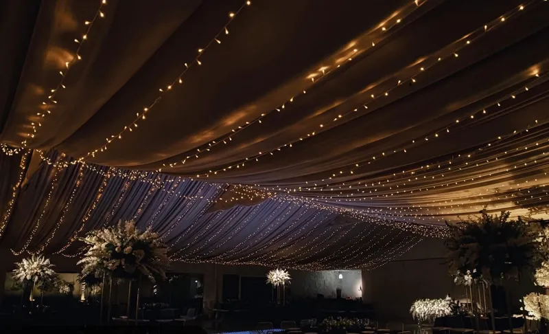 Techo de luces del salón de noche